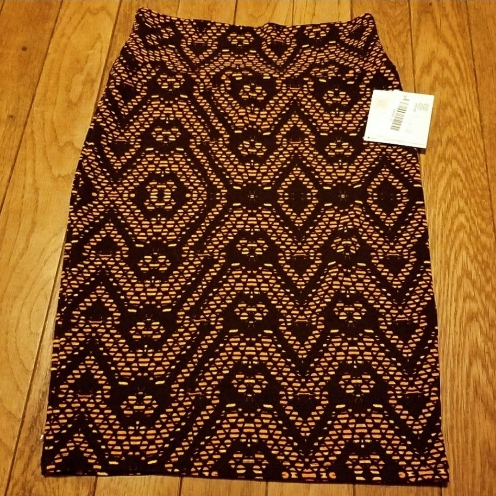 Nwt Lularoe Small Yellow/Black Cassie Pencil skirt